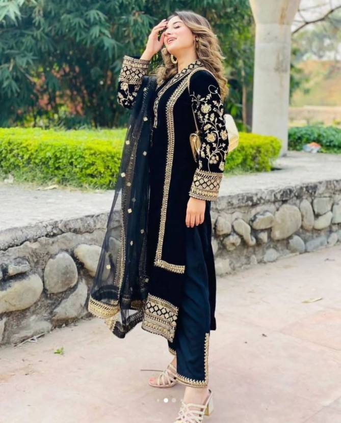 143 Dinsaa Suits Heavy Velvet Pakistani Suits Catalog